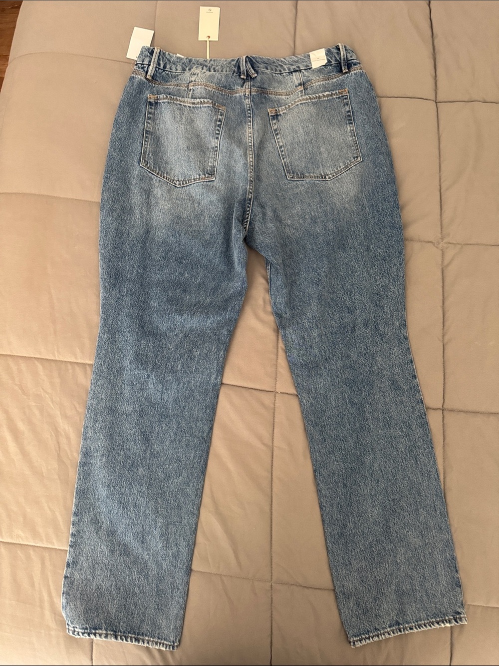 Good American High-Rise Distressed Light Blue Jeans 90’s - Picture 2 of 4